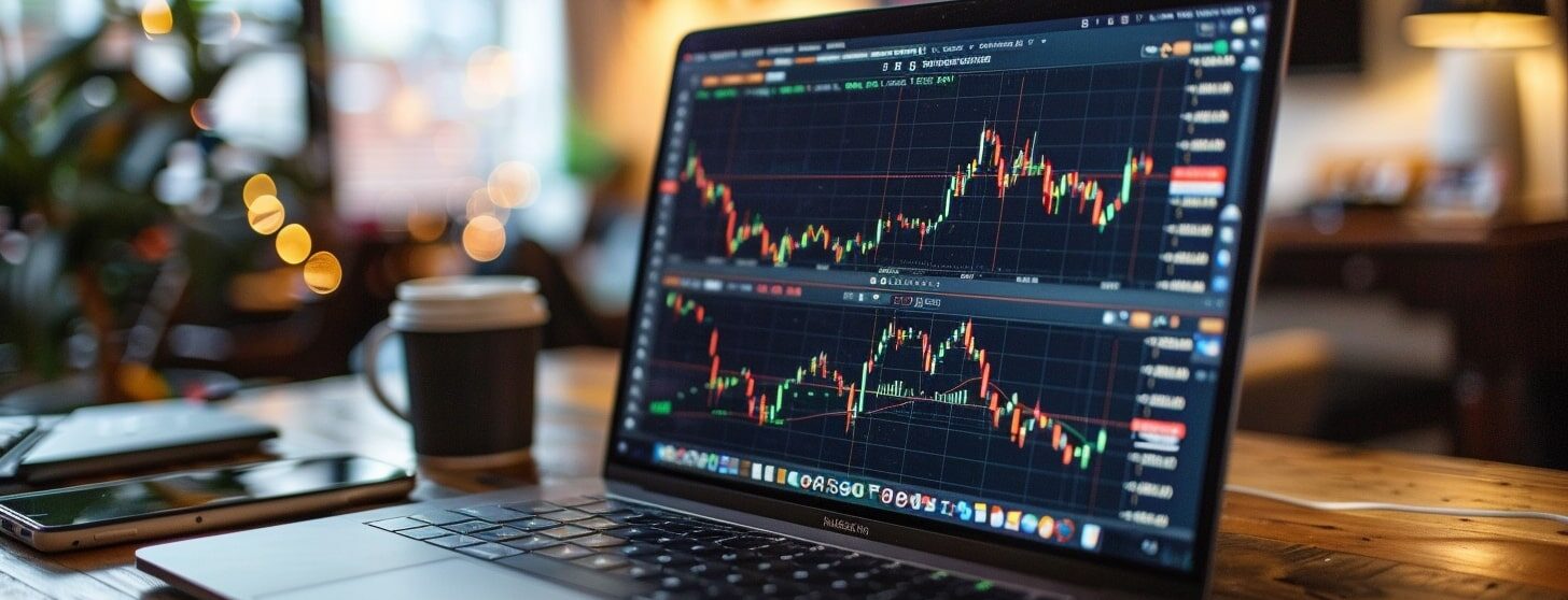 piattaforma di trading su un laptop, fare trading da casa (4)