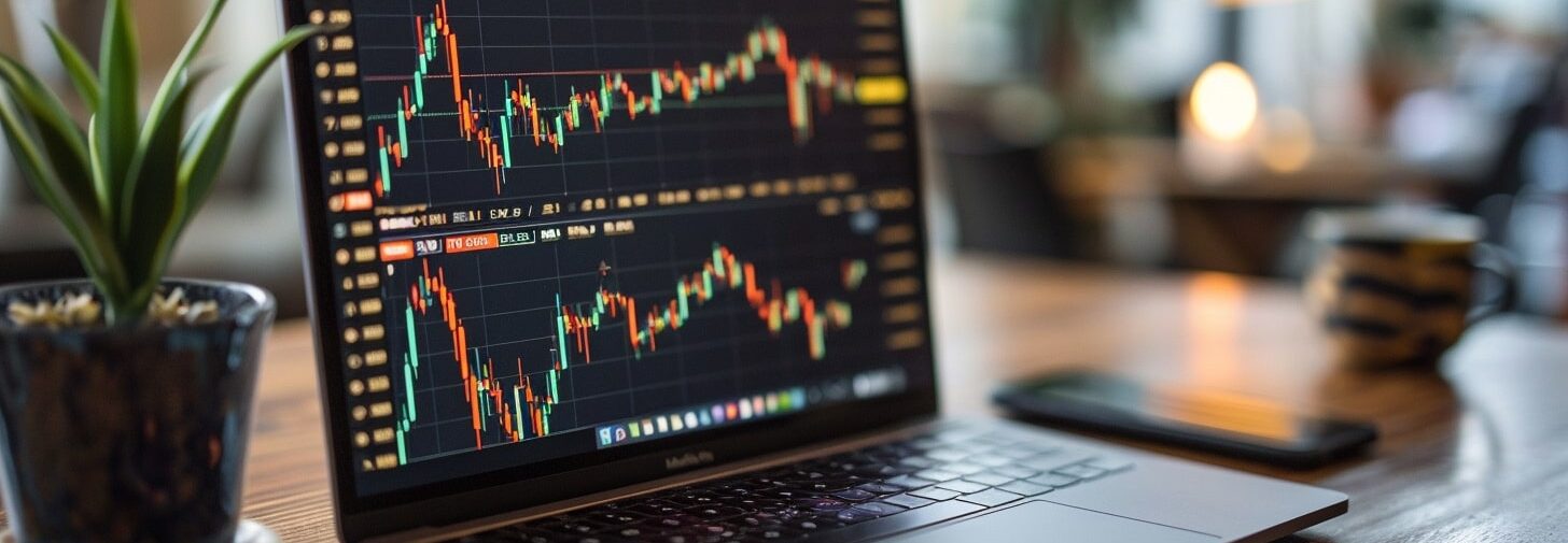 piattaforma di trading su un laptop, fare trading da casa (7)