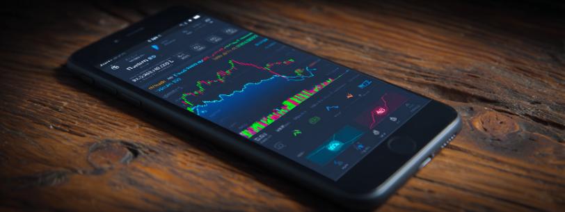 Grafico cripto su smartphone